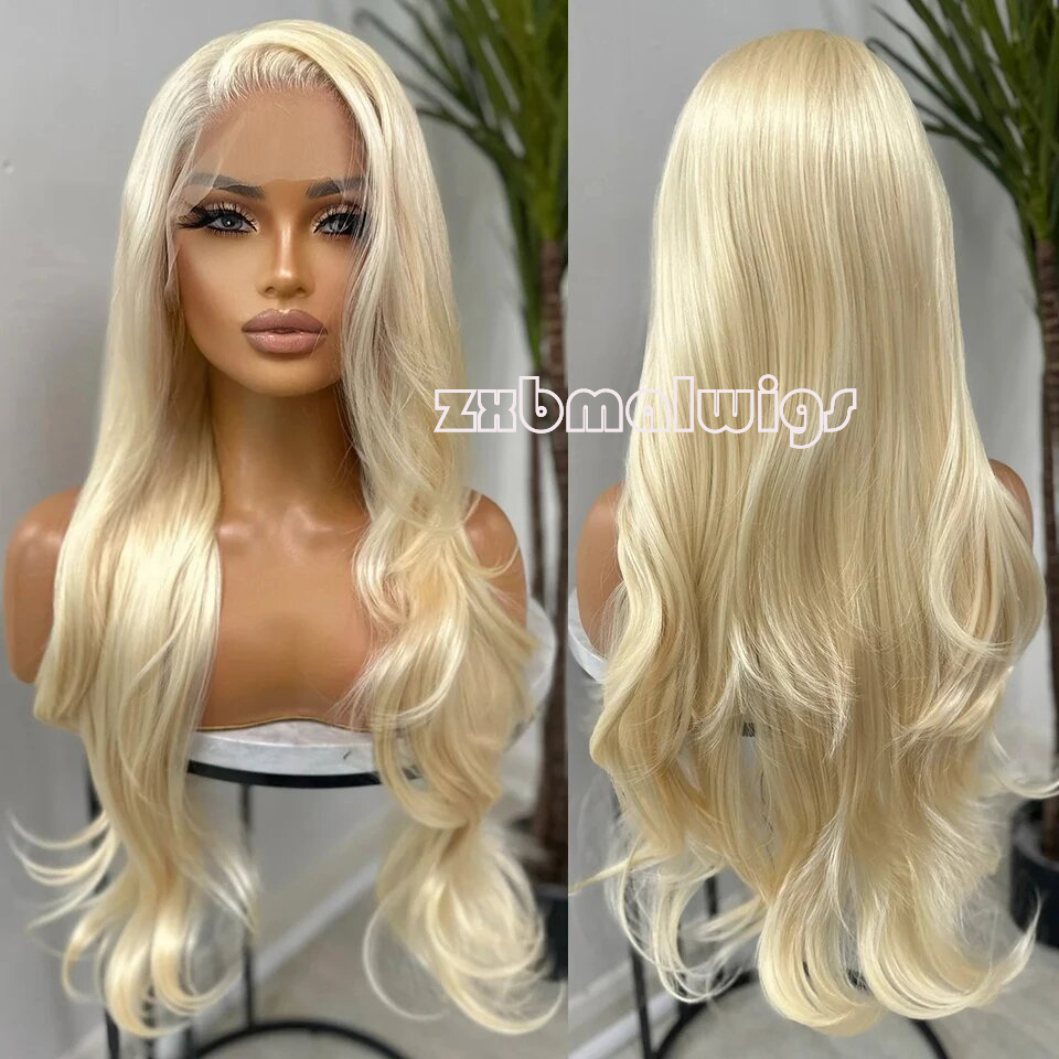 Synthetic Hair 613 Blonde Colo - 613 Blonde Body Wave Lace Front Wig recension och pris
