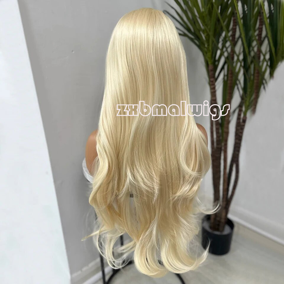 Synthetic Hair 613 Blonde Colo - 613 Blonde Body Wave Lace Front Wig recension och pris