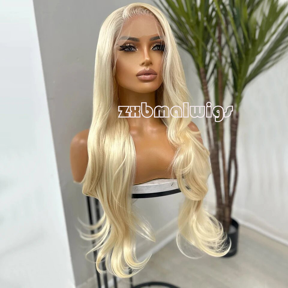 Synthetic Hair 613 Blonde Colo - 613 Blonde Body Wave Lace Front Wig recension och pris