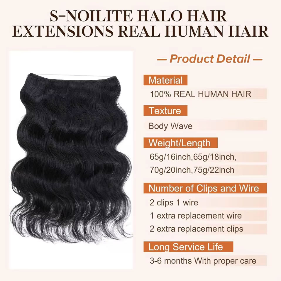 S-noilite Wire In Human Hair E - Invisible Tape In Extensions Real Hair recension och pris