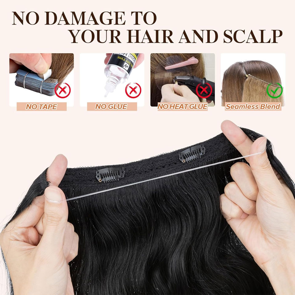 S-noilite Wire In Human Hair E - Invisible Tape In Extensions Real Hair recension och pris