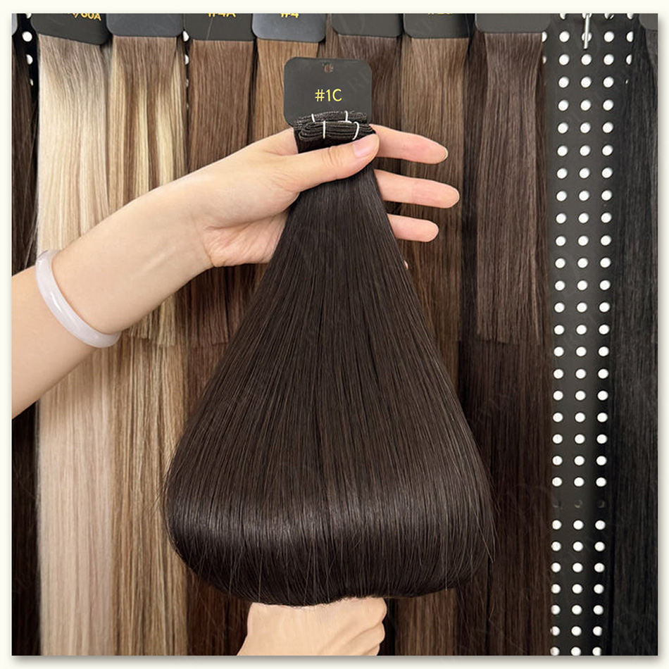 Ready to Ship Genius Weft Stra - Invisible Tape In Extensions Real Hair recension och pris