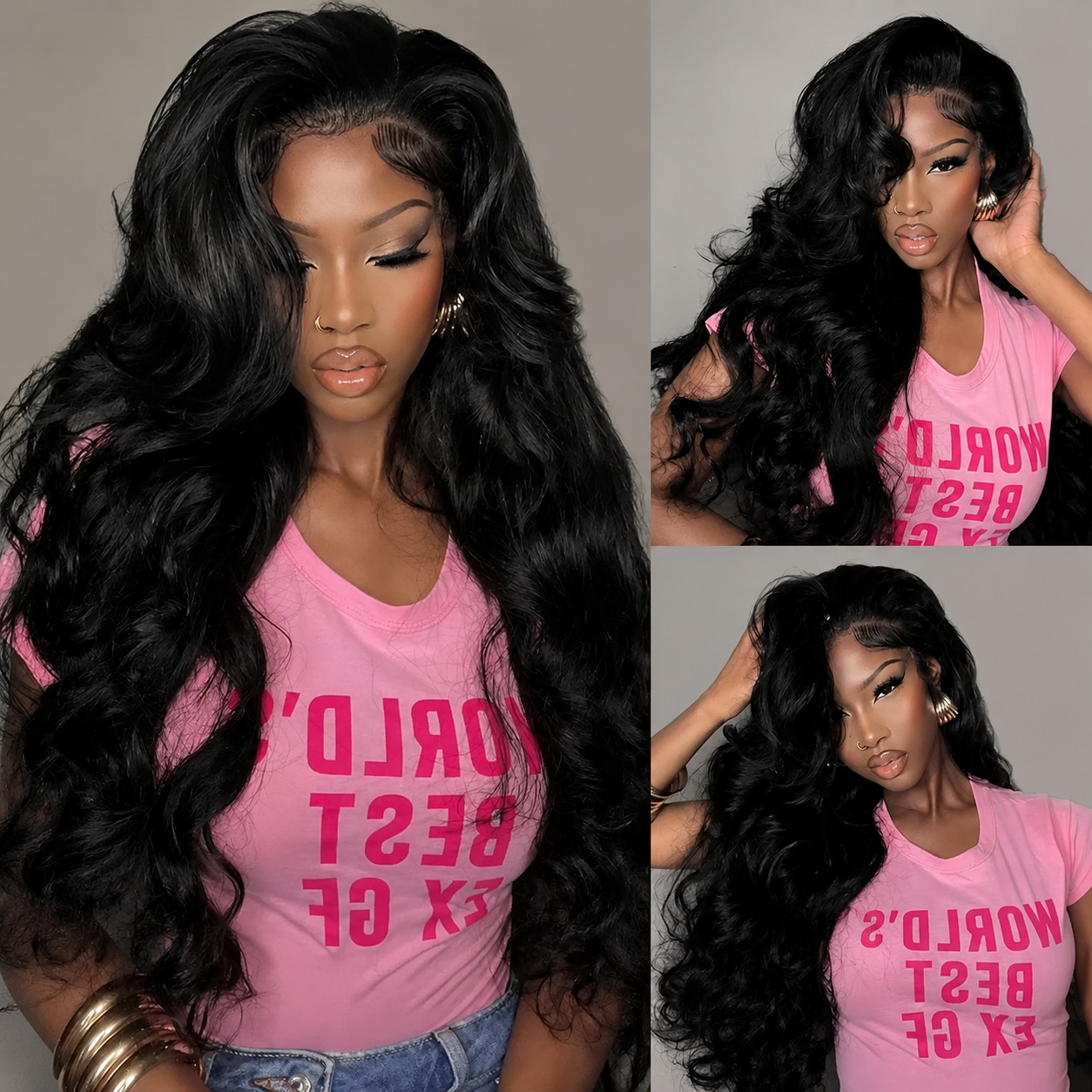 34 inch 13x4 HD Transparent La - Hd Lace Frontal Wig Human Hair Pre Plucked recension och pris
