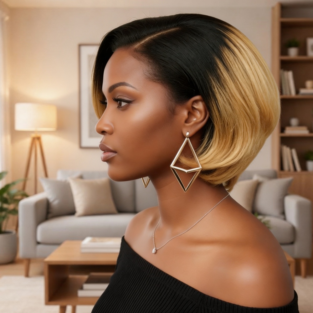8 Inch Short Bob 13x4 Lace Fro - Glueless Wear And Go Human Hair Wig recension och pris