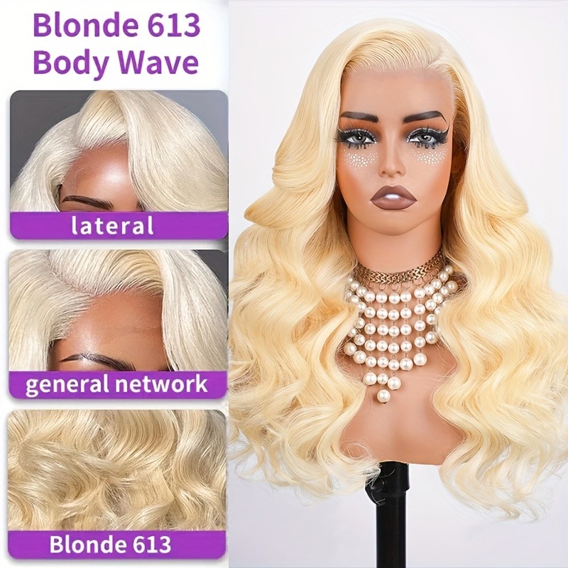613 Lace Front Wig Human Hair  - 613 Blonde Body Wave Lace Front Wig recension och pris
