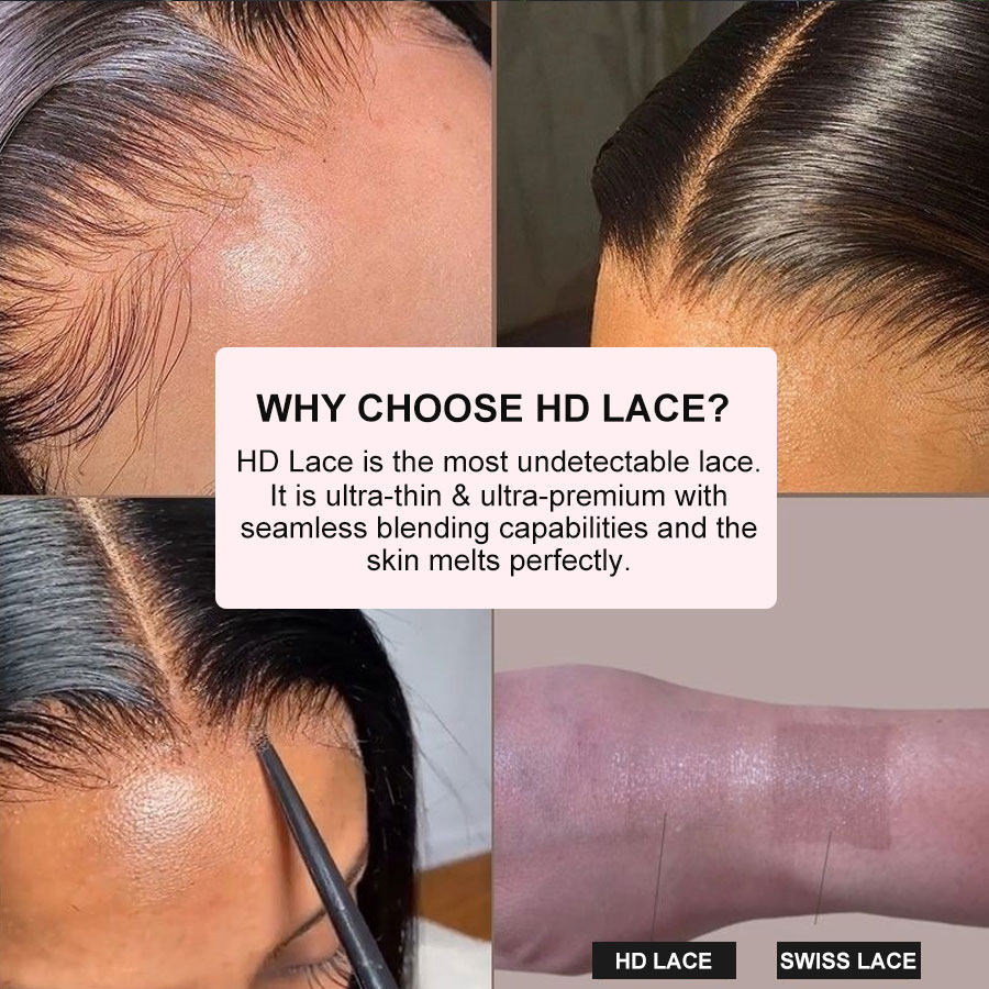 Eva Hair Deep Part HD Lace Fro - Hd Lace Frontal Wig Human Hair Pre Plucked recension och pris