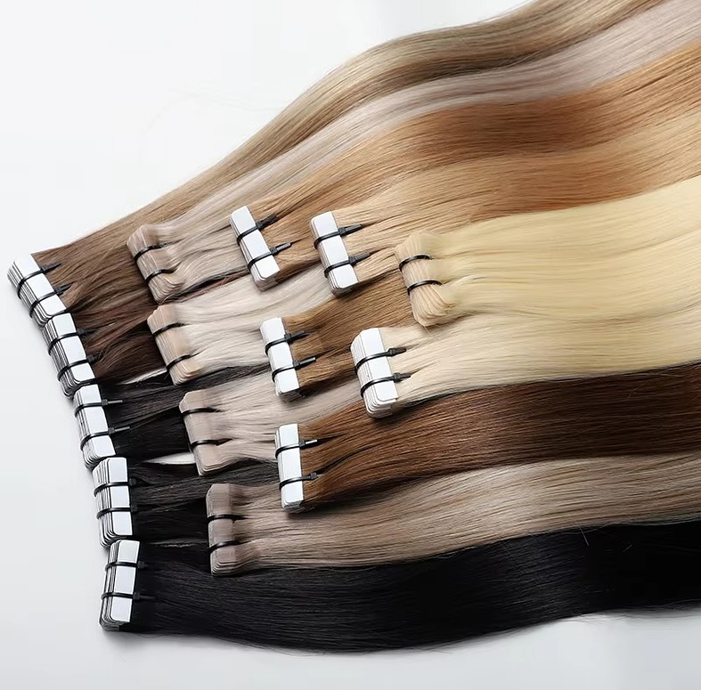 Tape Ins Human Hair Extensions - Invisible Tape In Extensions Real Hair recension och pris