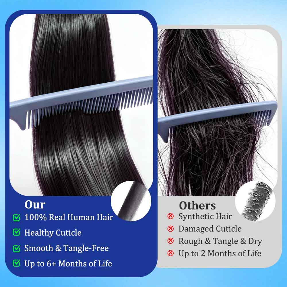 63Pcs/3Pack Tape in Hair Exten - Invisible Tape In Extensions Real Hair recension och pris