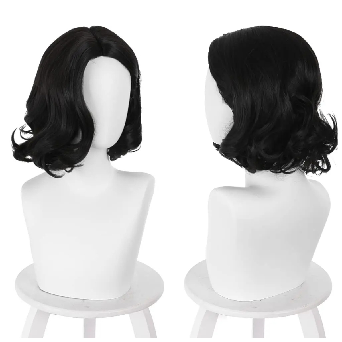 Black Short Bob Wavy Middle Pa - Synthetic Braided Wigs For Black Women recension och pris
